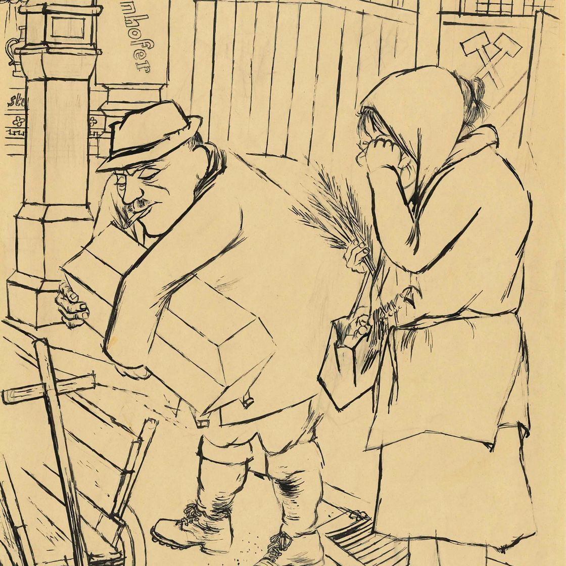 George Grosz — Бегребнис III. Класс - Бесконечное счастье, бесконечный Рекрут венигер (Похороны по высшему разряду - Одним Ангелочком больше, Одним новобранцем меньше)
