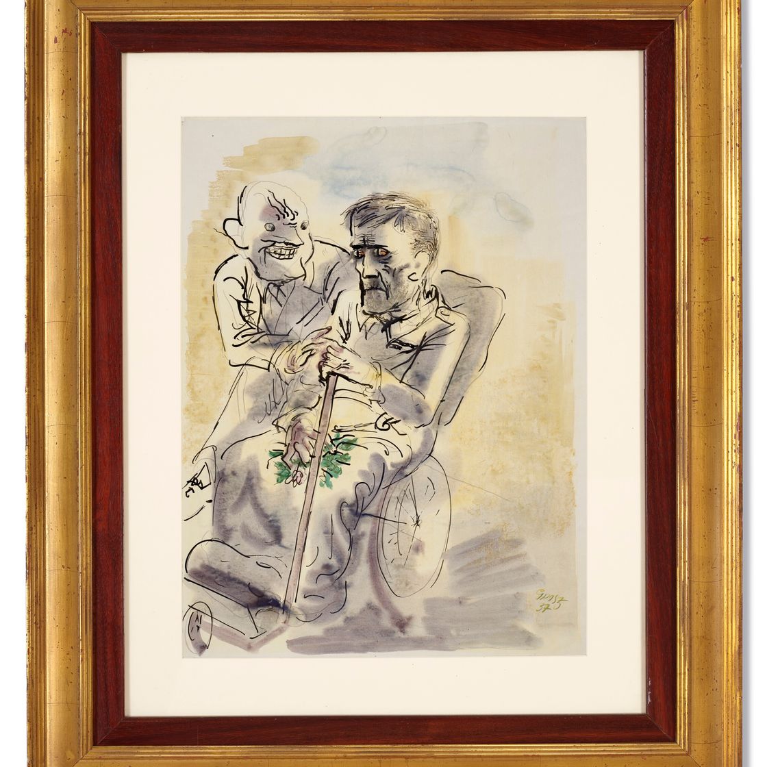 George Grosz — Пациент (справа); Два солдата (сзади), изображение 3