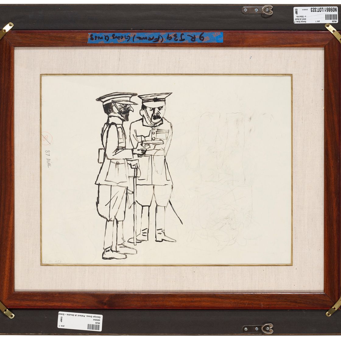 George Grosz — Пациент (справа); Два солдата (сзади), изображение 4