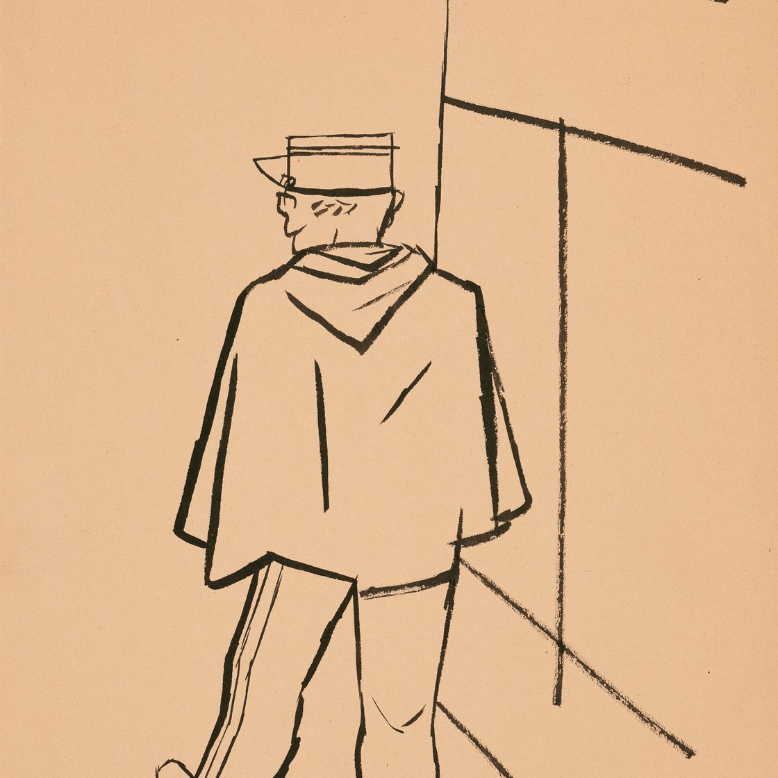 George Grosz — Прохожий, Париж (справа); жандарм (сзади), изображение 2