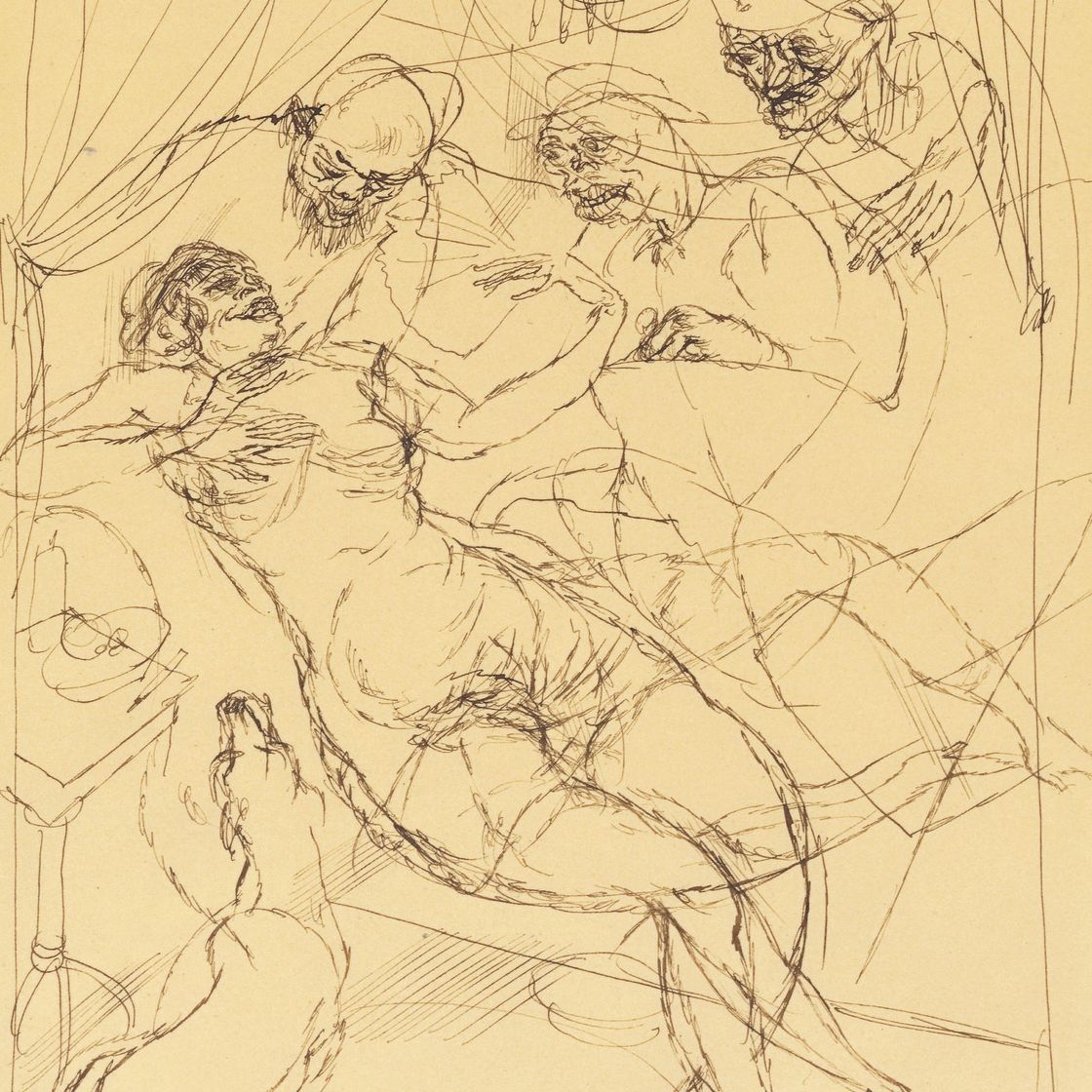 George Grosz — Эротическая сцена