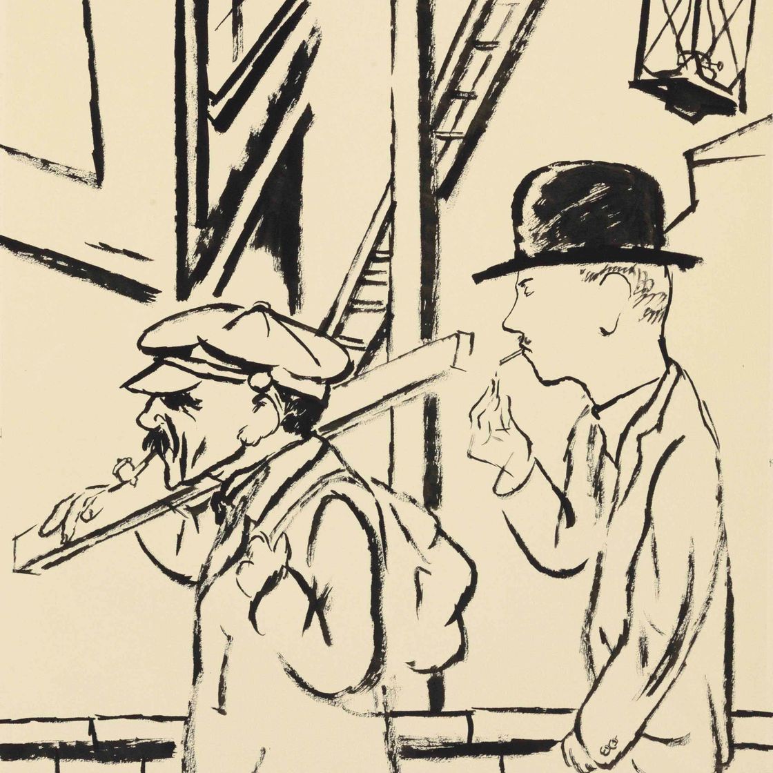 George Grosz — Фейерабенд ( справа ); Цухтхаус ( сзади )