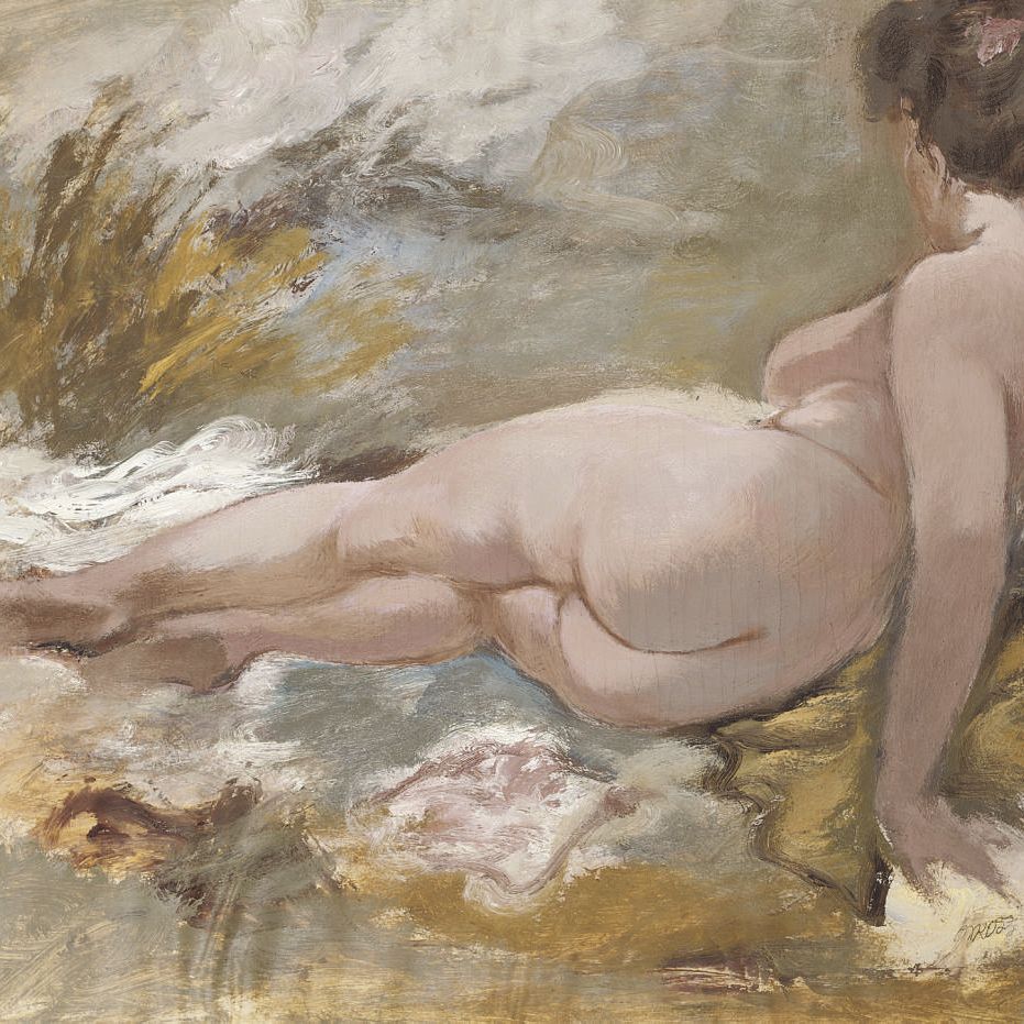 George Grosz — Законный наследник ( прямой ); Начало плохого ( оборотная сторона )