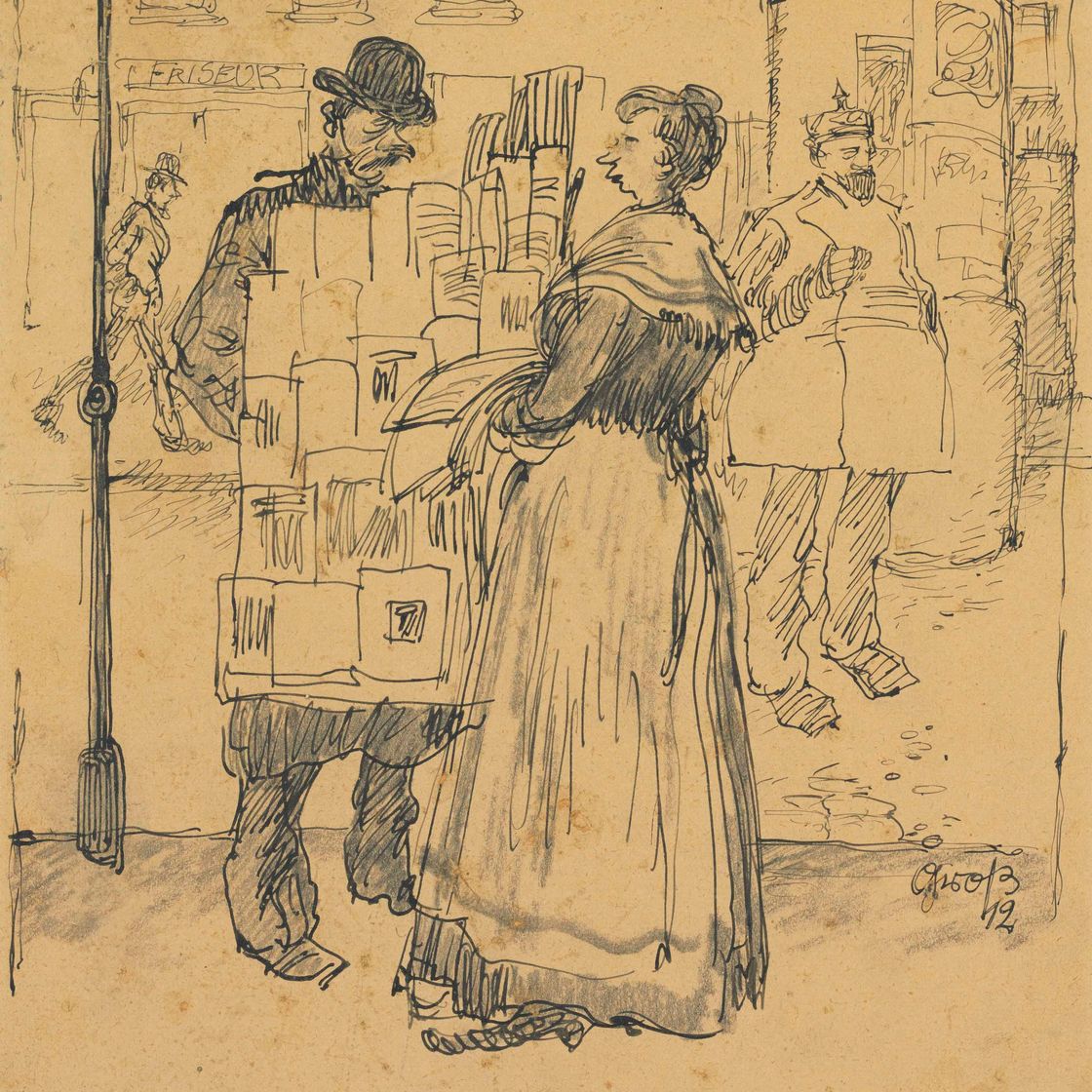 George Grosz — Флигендер Хендлер, Берлин