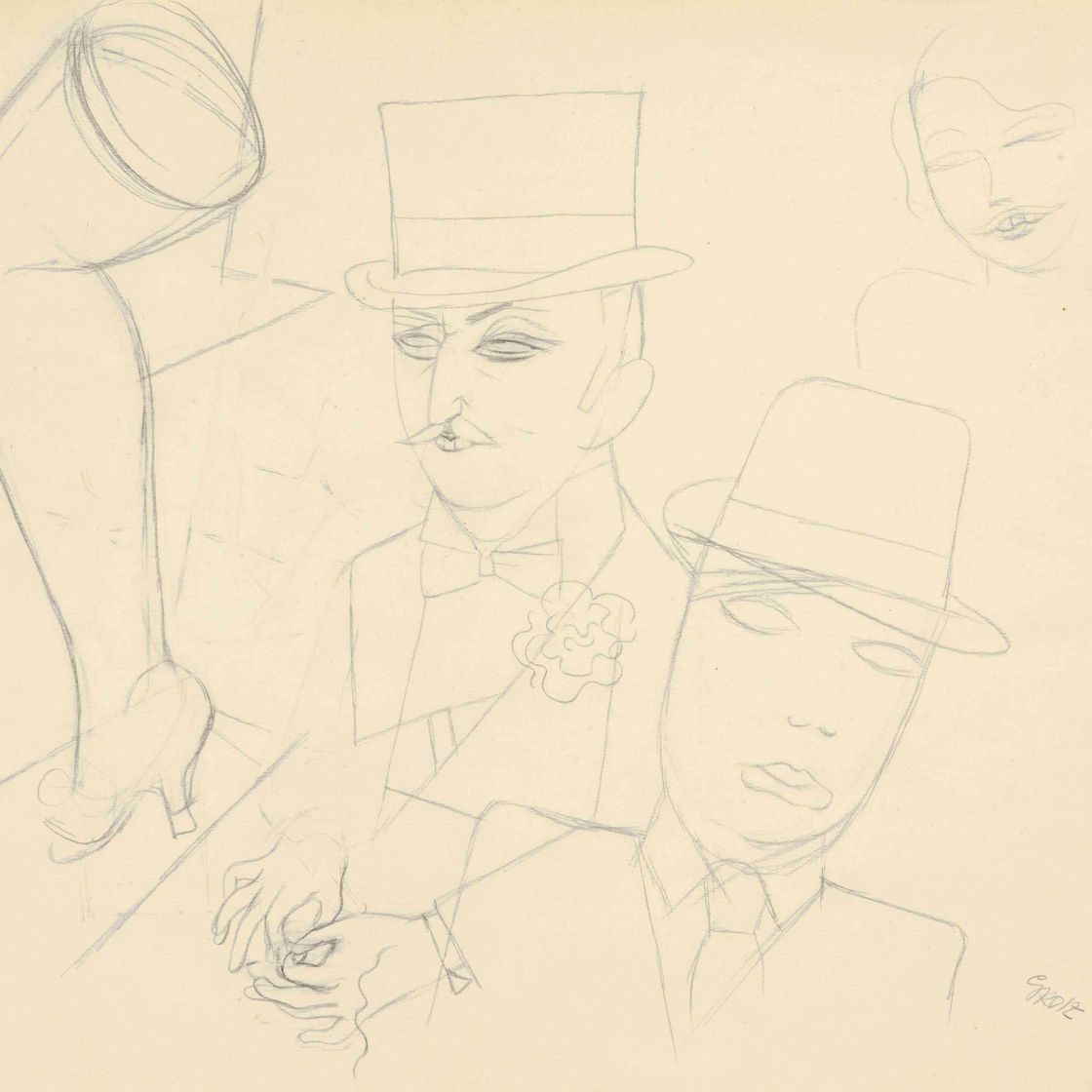 George Grosz — Штрассензене, Берлин