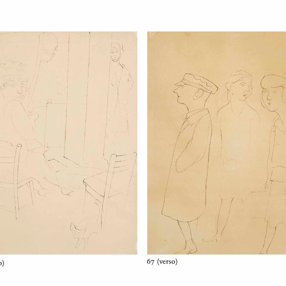 George Grosz — Девушка из высшего общества ( спереди ); Персональная группа ( сзади )