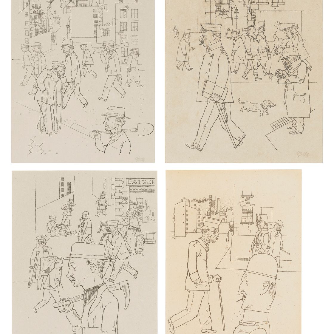 George Grosz — Три пластинки от: Im Schatten ( В тени )