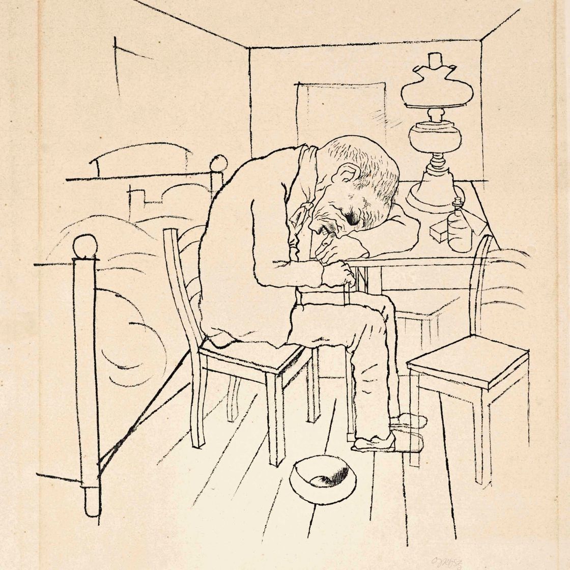 George Grosz — Швимме, мы швиммены, и мы такие пухлые, черт возьми!, от: Die Räuber (Dückers MV8)