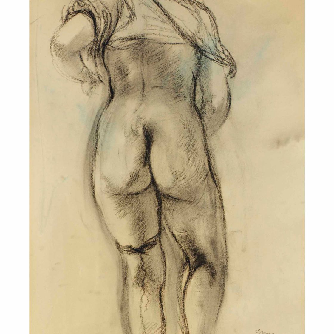 George Grosz — Стоящая обнаженная женщина