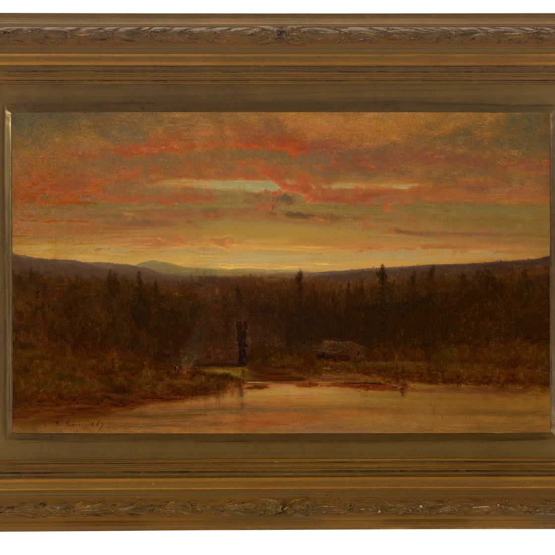 George Inness — Костер на закате, изображение 2