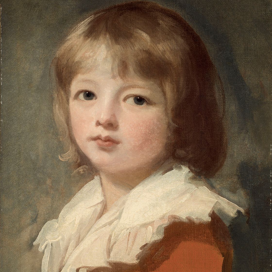 George Romney — Портрет девушки, традиционно идентифицируемой как леди Шарлотта Стэнли (1776-1805); и портрет Эдварда (1775-1851), лорда Стэнли, впоследствии 13-го графа Дерби, оба в полный рост, изображение 3