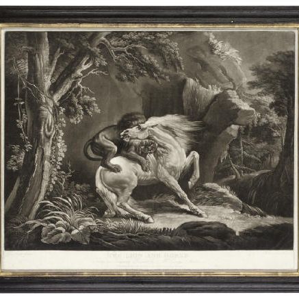 George Stubbs — Лев и лошадь