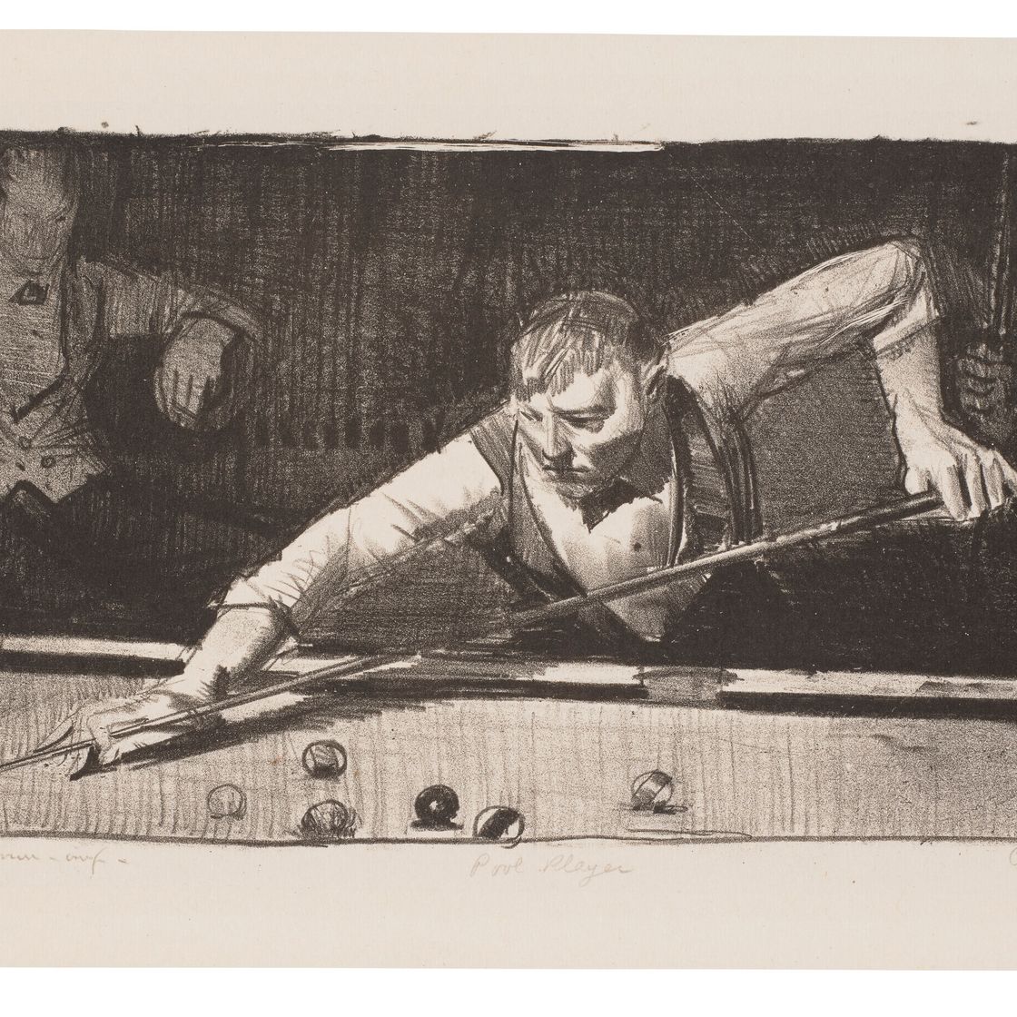 George Wesley Bellows — Игрок в бильярд