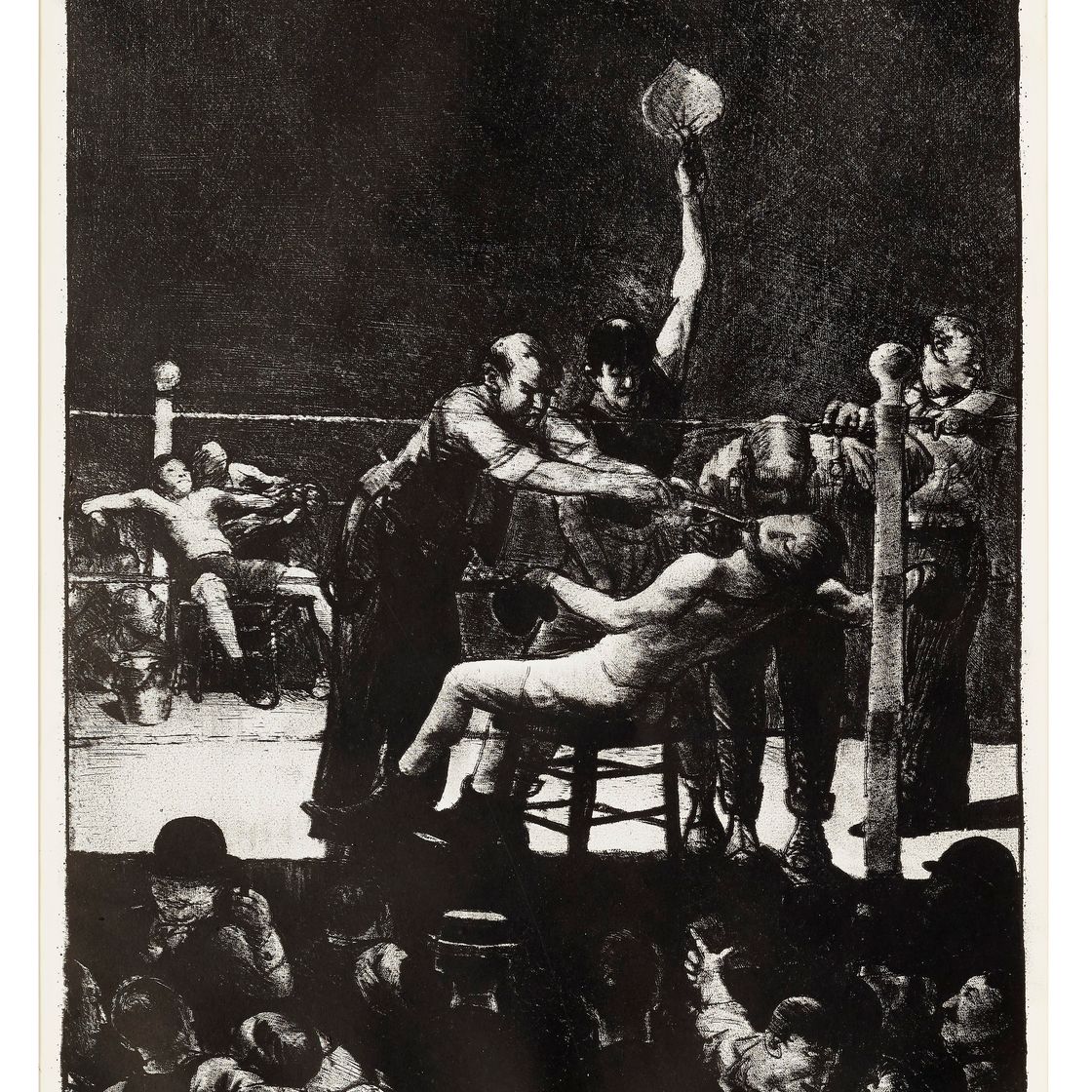 George Wesley Bellows — Между раундами, Большой, Первый камень