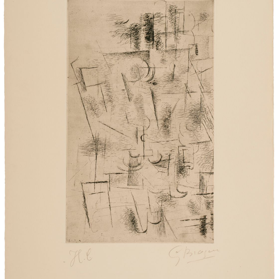 Georges Braque — Композиция (Nature morte aux verres)