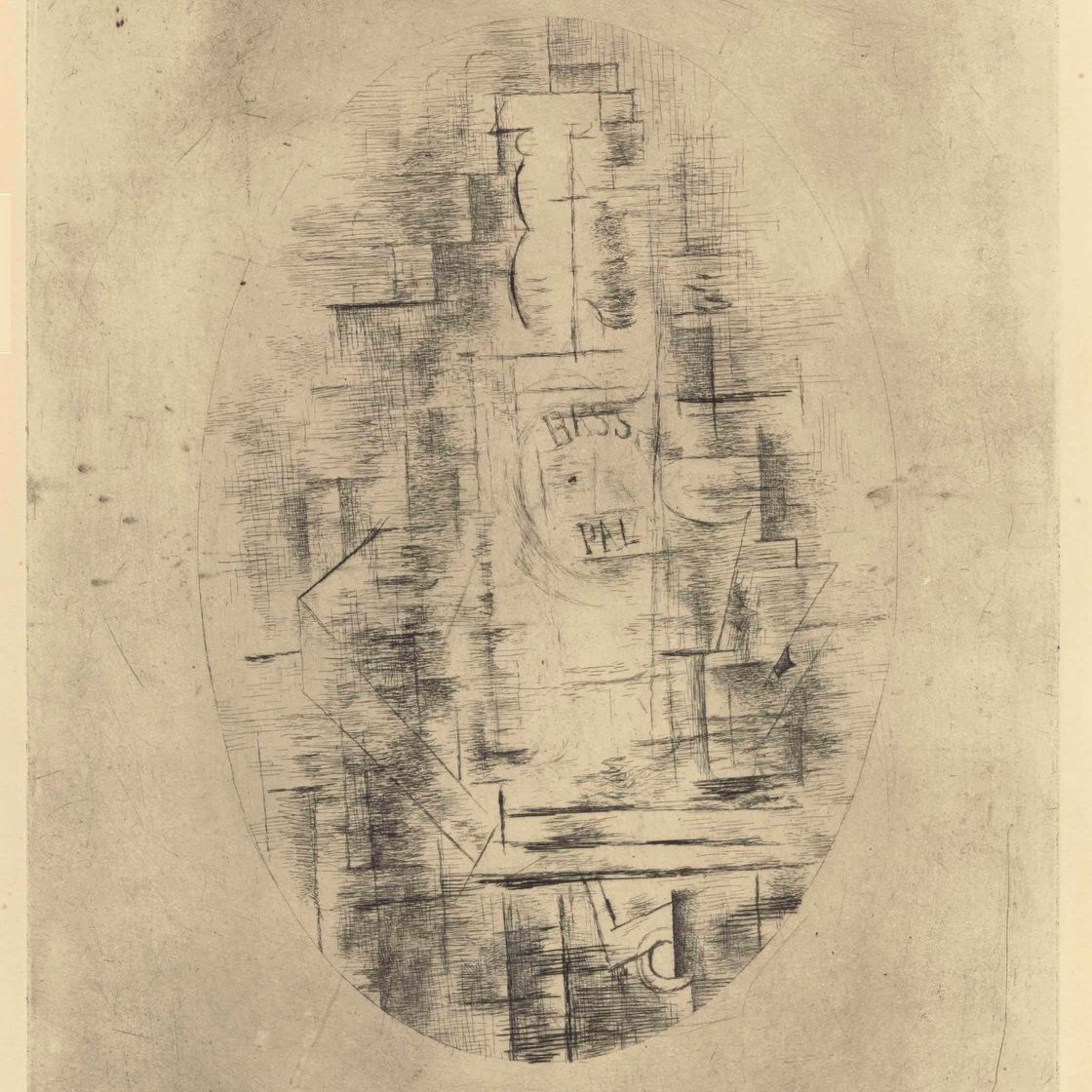 Georges Braque — Приятель (Бутыль для баса и вина за одним столом)
