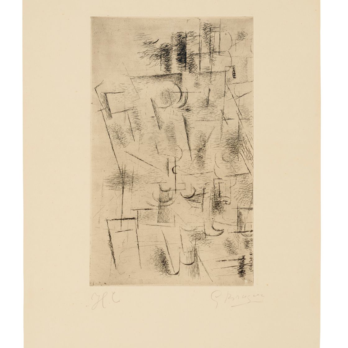 Georges Braque — Композиция (Nature morte aux verres)