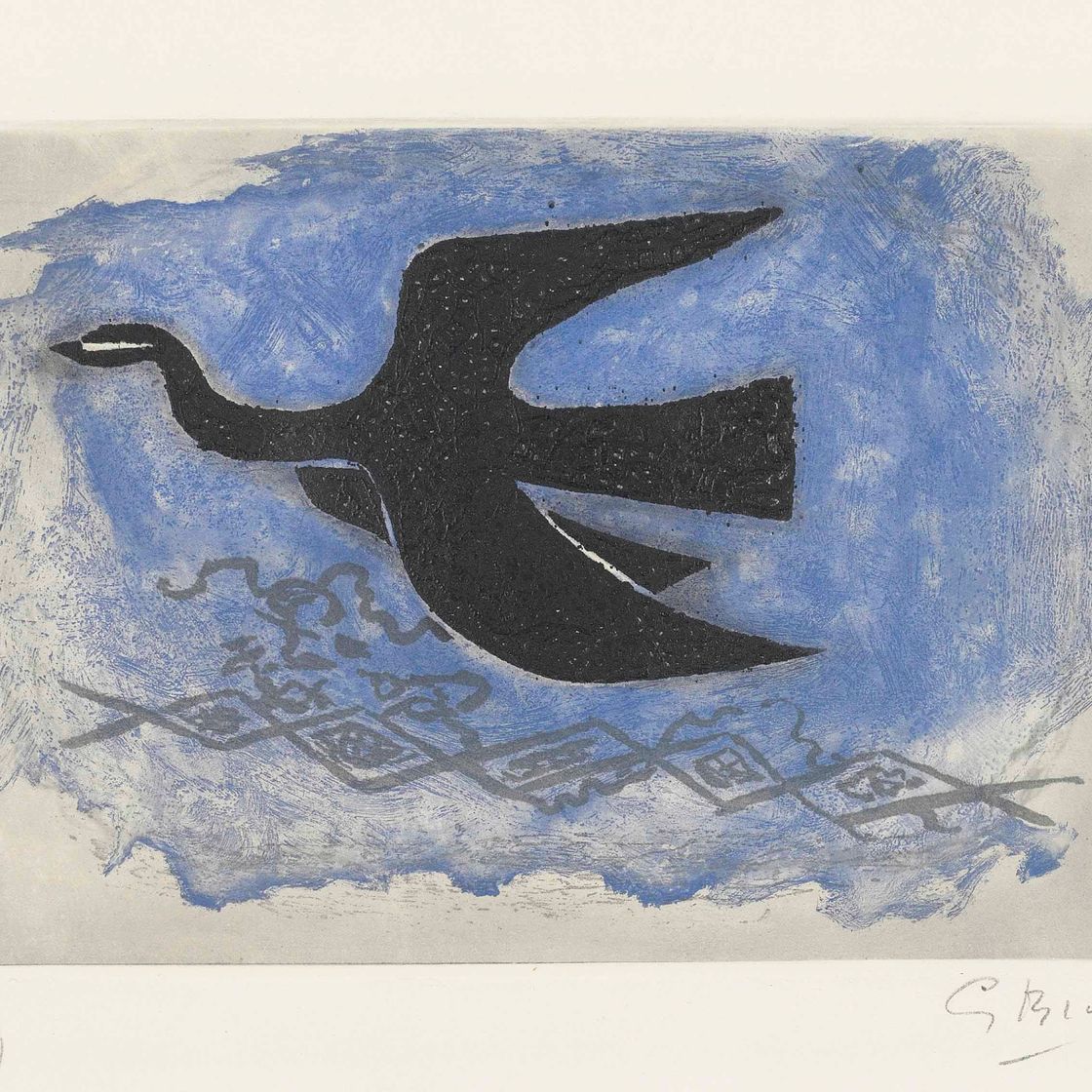 Georges Braque — Черный лес с голубым оттенком (VIII лес)