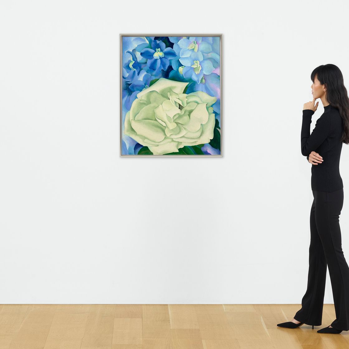 Georgia O’Keeffe — Белая роза с живокостью № I, изображение 4
