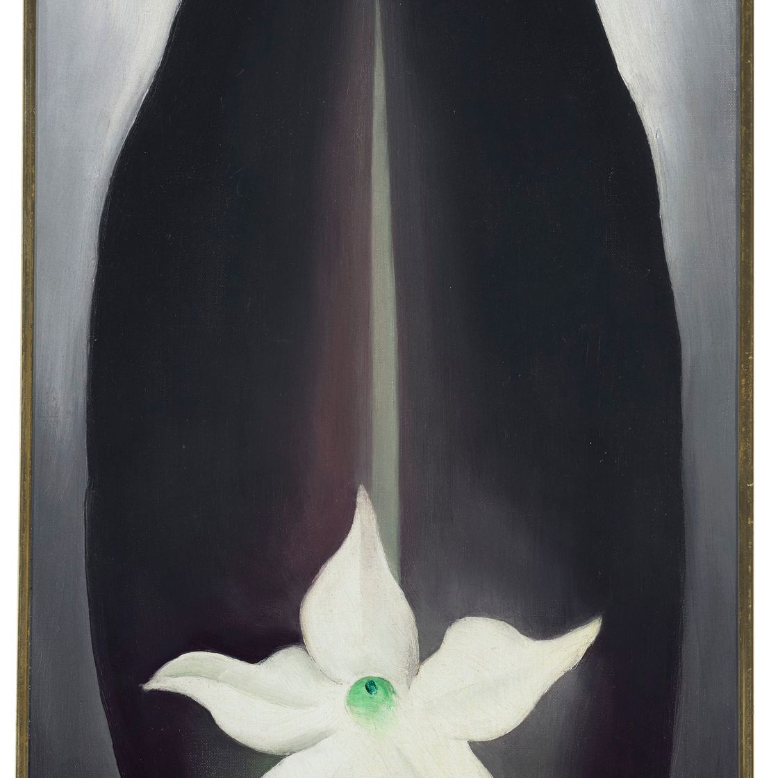 Georgia O’Keeffe — Осенний лист с белым цветком, изображение 2