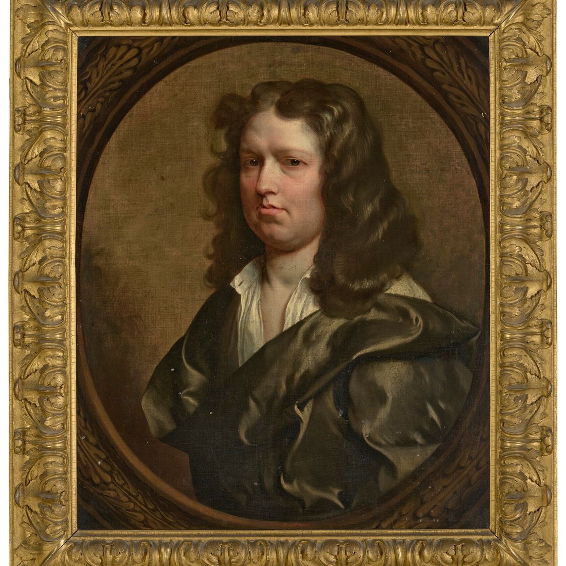 Gérard — Портрет Августина Эрла (умер в 1654 году), во весь рост, в искусственном овале, изображение 1
