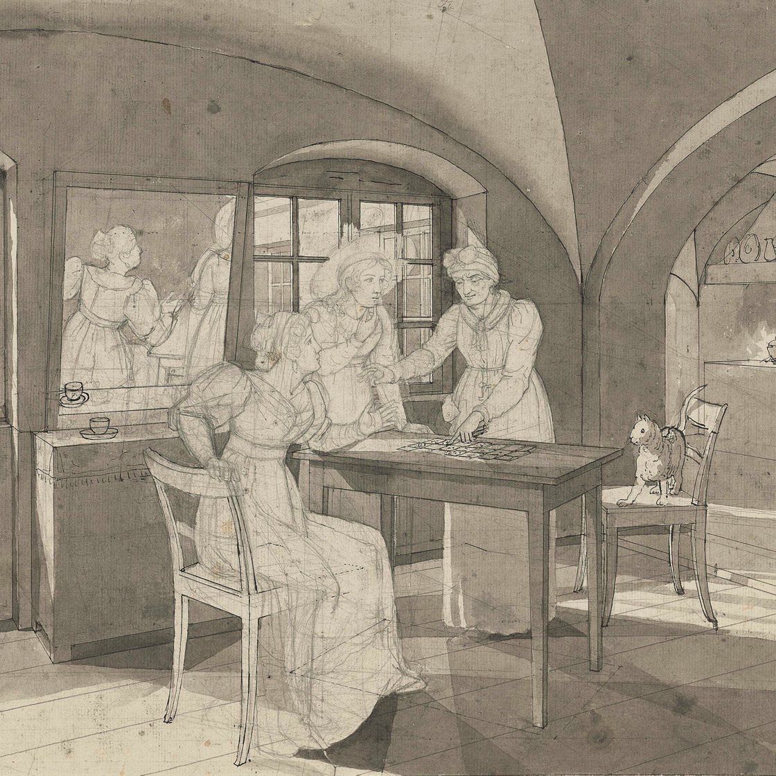 German School — У гадалки