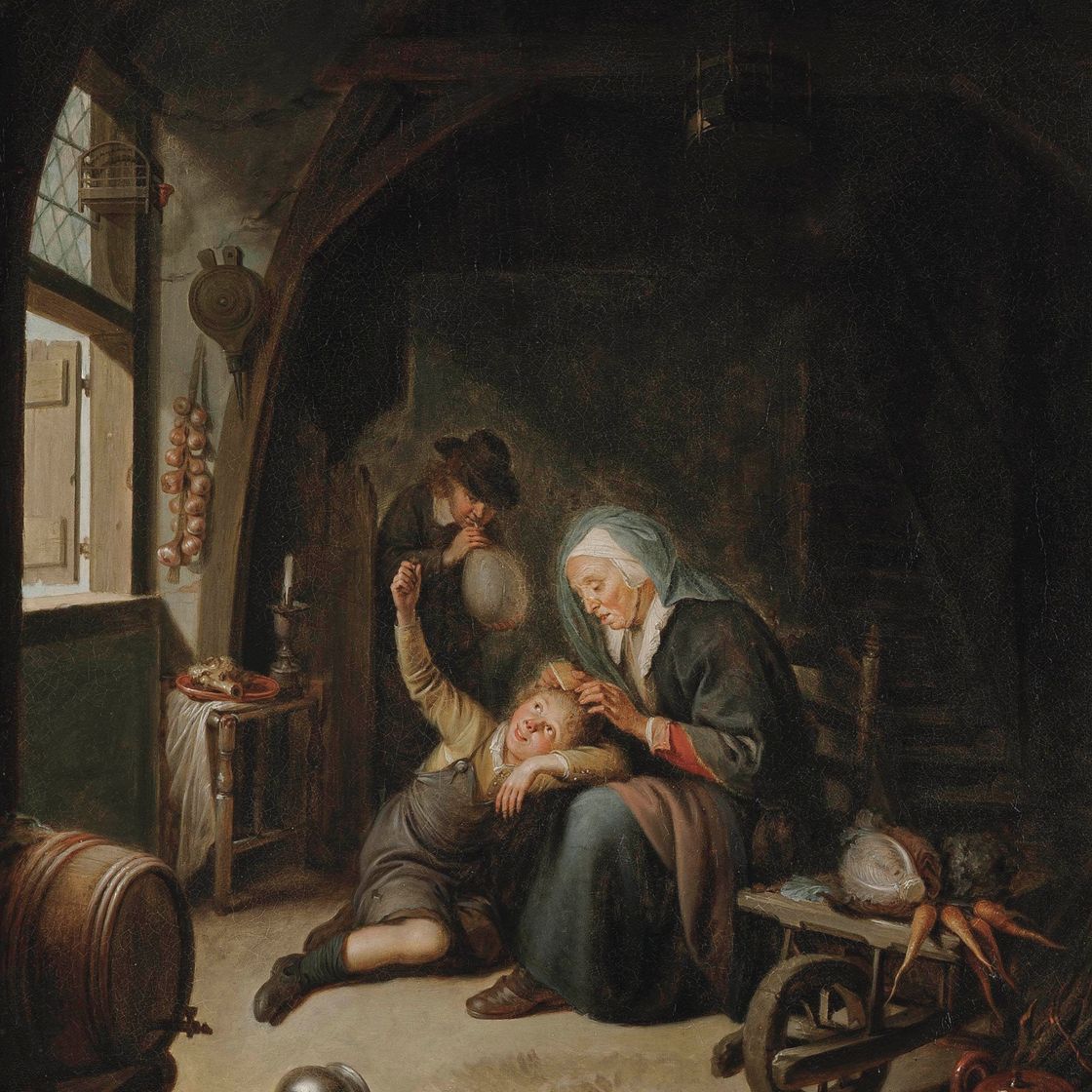 Gerrit Dou — Женщина, обманывающая ребенка