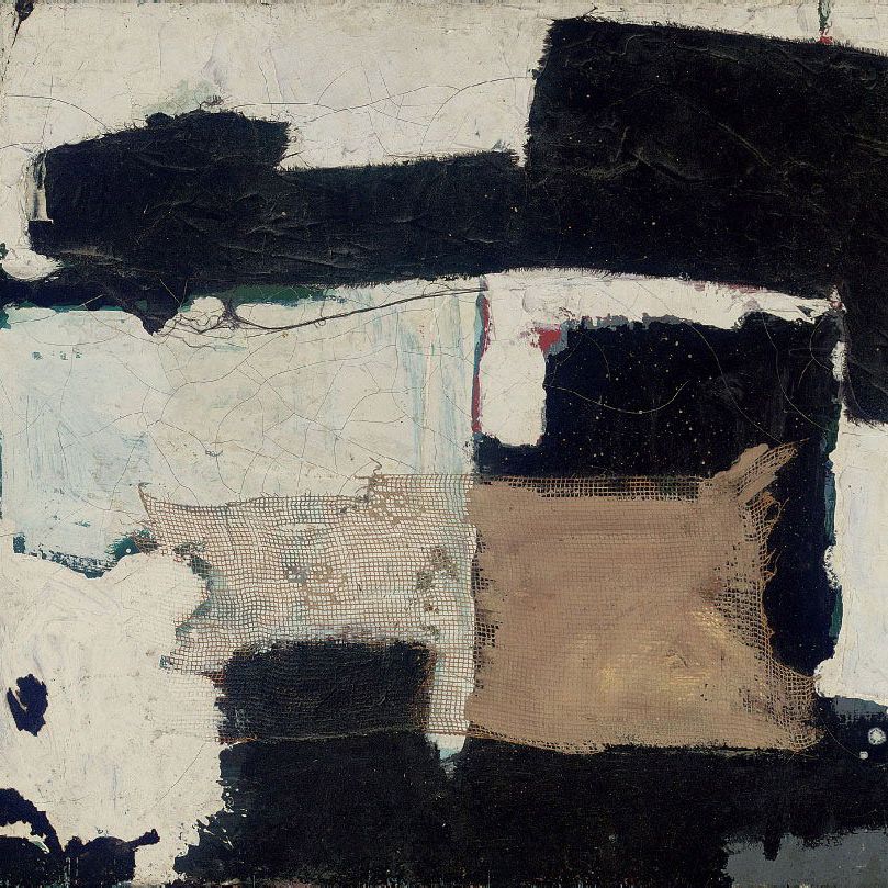 Gillian Ayres — Черно-белая композиция