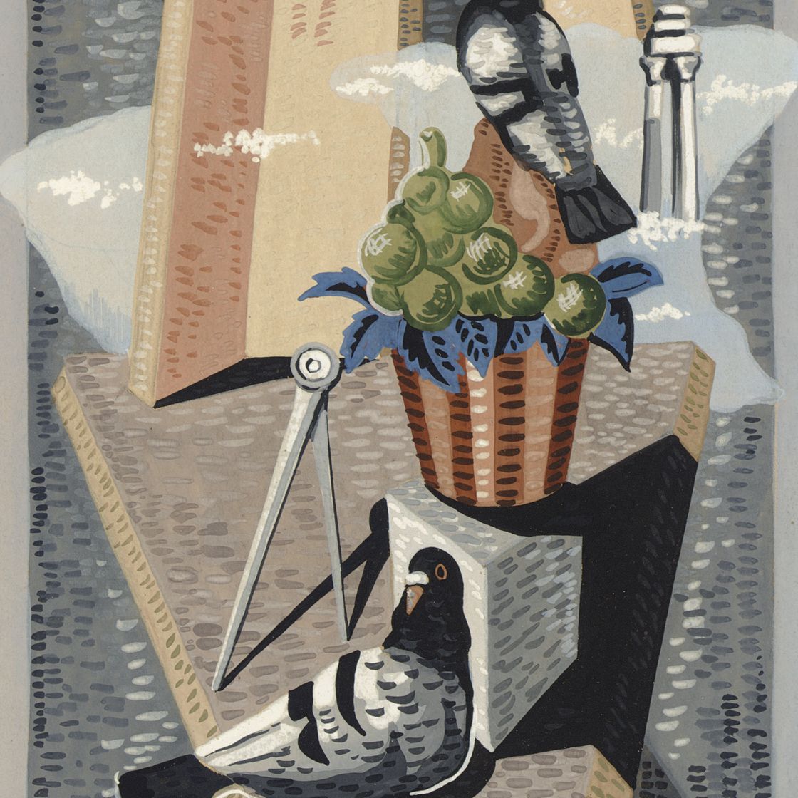 Gino Severini — Природа вокруг рудери, фрутты, пиччиони и сострадания