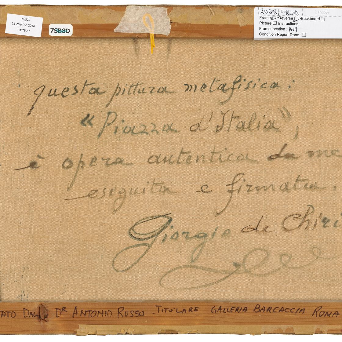 Giorgio de Chirico — Площадь Италии против Арианны, изображение 4