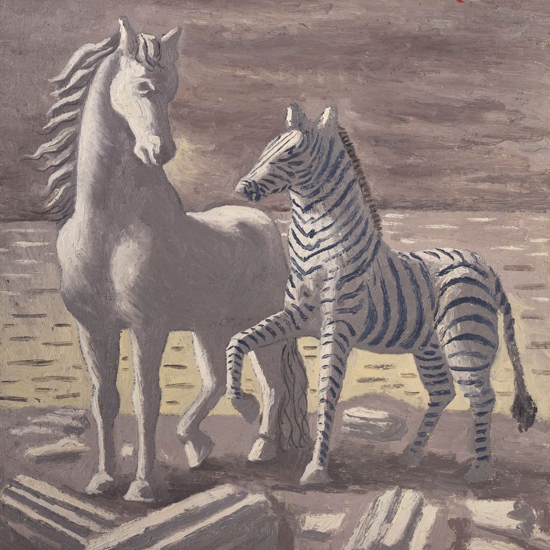 Giorgio de Chirico — Рыцарь и чудовище, 1927, изображение 1
