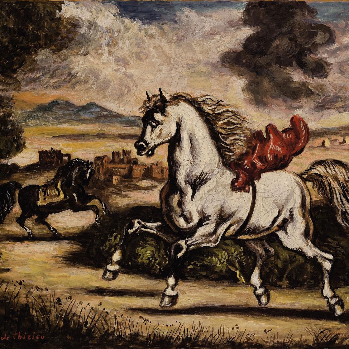 Giorgio de Chirico — Дуэ Кавалли в пейзаже
