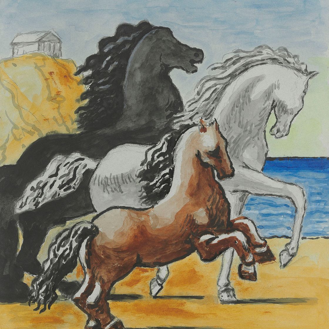 Giorgio de Chirico — Кавалли в Рива-аль-Маре