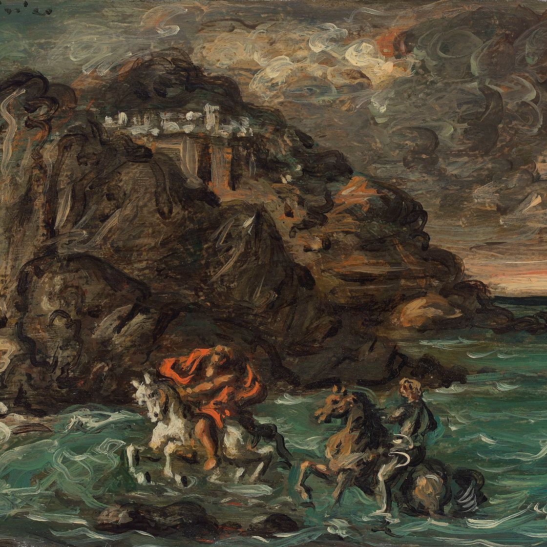 Giorgio de Chirico — Кавальери - кавалло, чей эскон даль маре