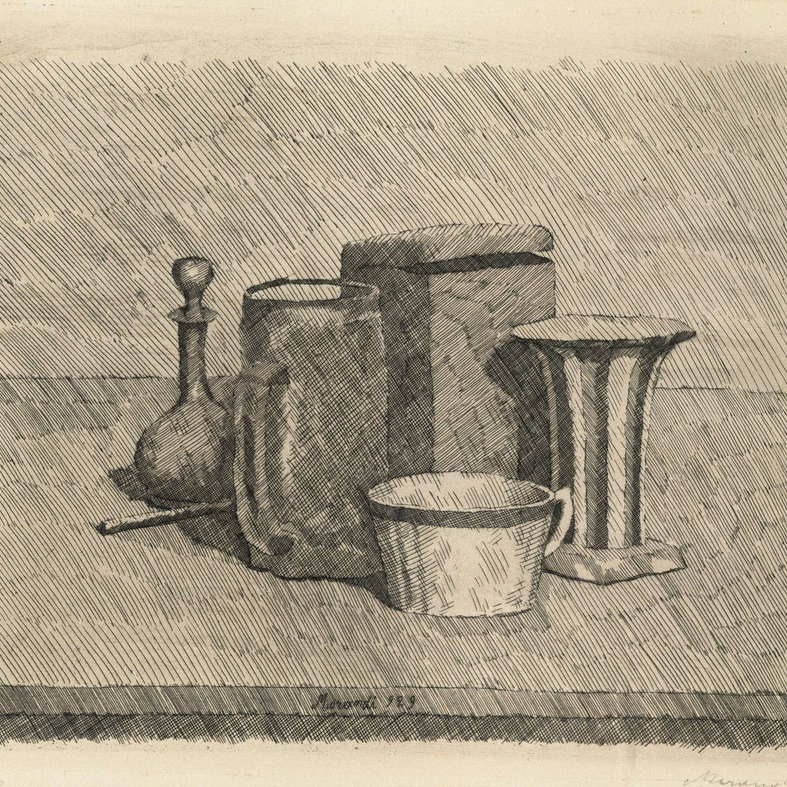 Giorgio Morandi — Природа морта в таззине и караффе