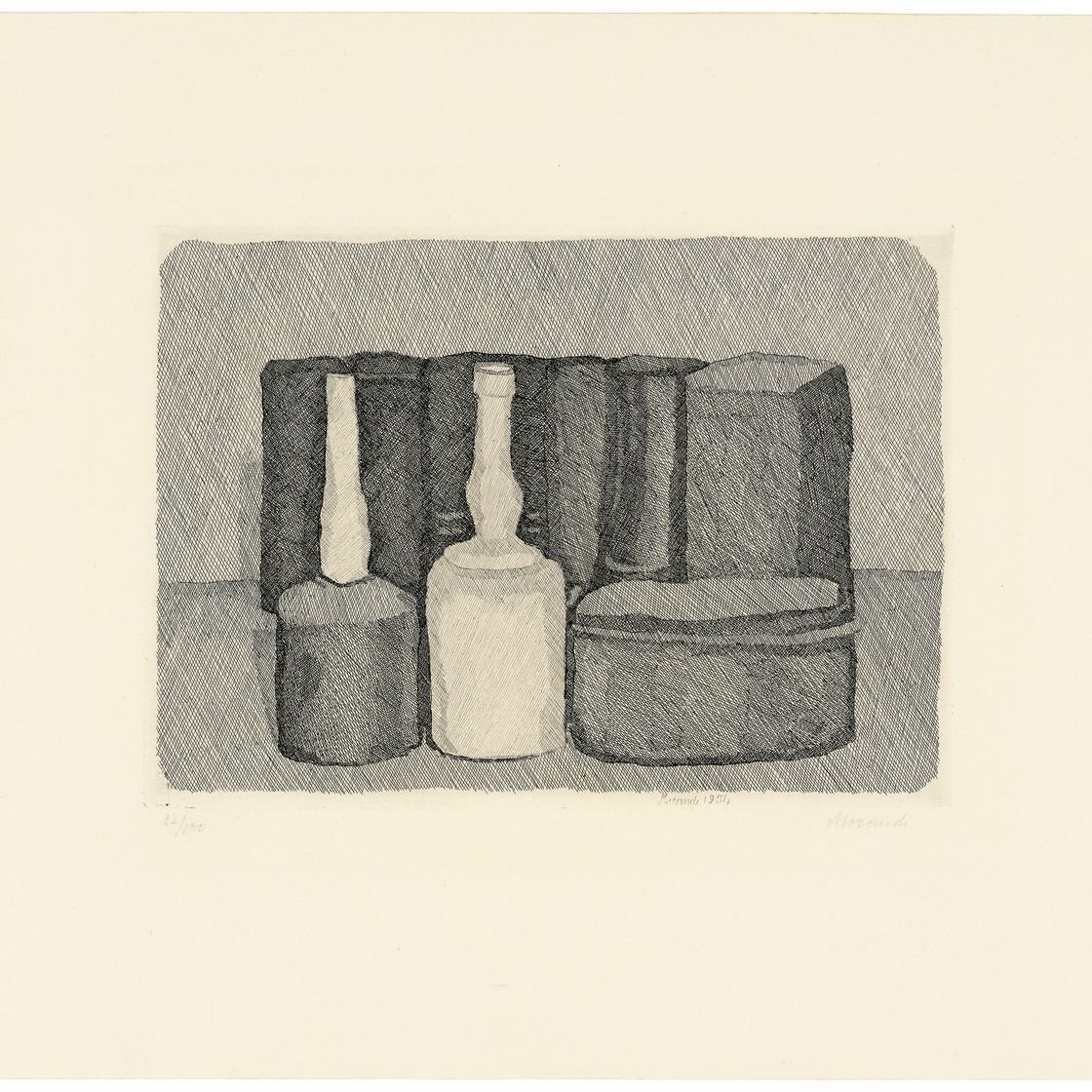 Giorgio Morandi — Природа смерти в новом Оггетти (Натюрморт с девятью предметами), изображение 2