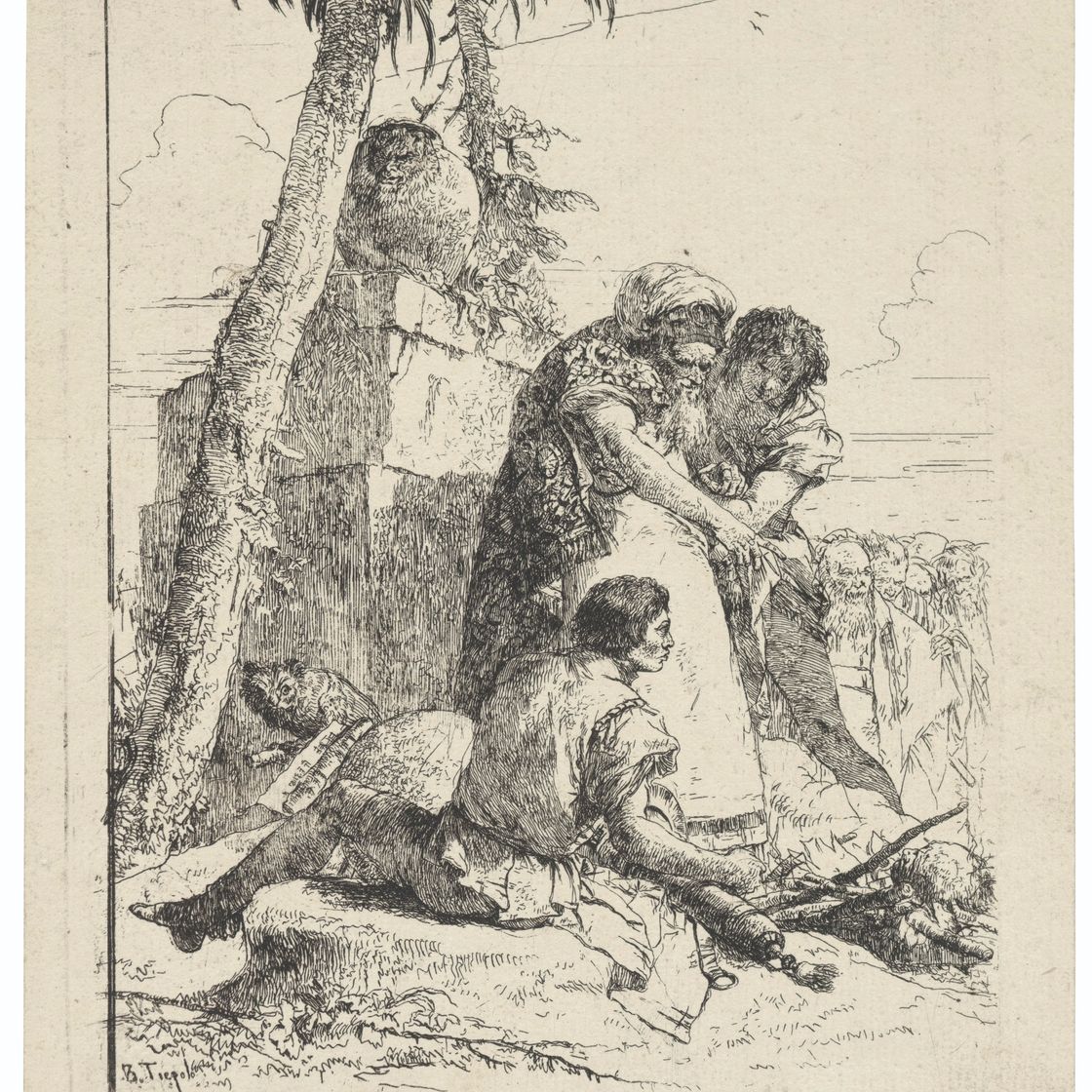 Giovanni Battista Tiepolo — Пять тарелок от: Scherzi di Fantasia, изображение 1