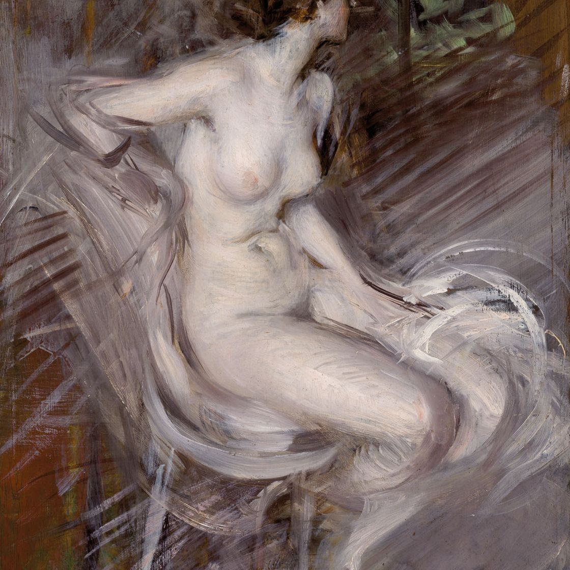 Giovanni Boldini — Обнаженный цвет Джоване Седута (Nudo color perla)