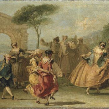 Giovanni Domenico Tiepolo — Танцующий менуэт
