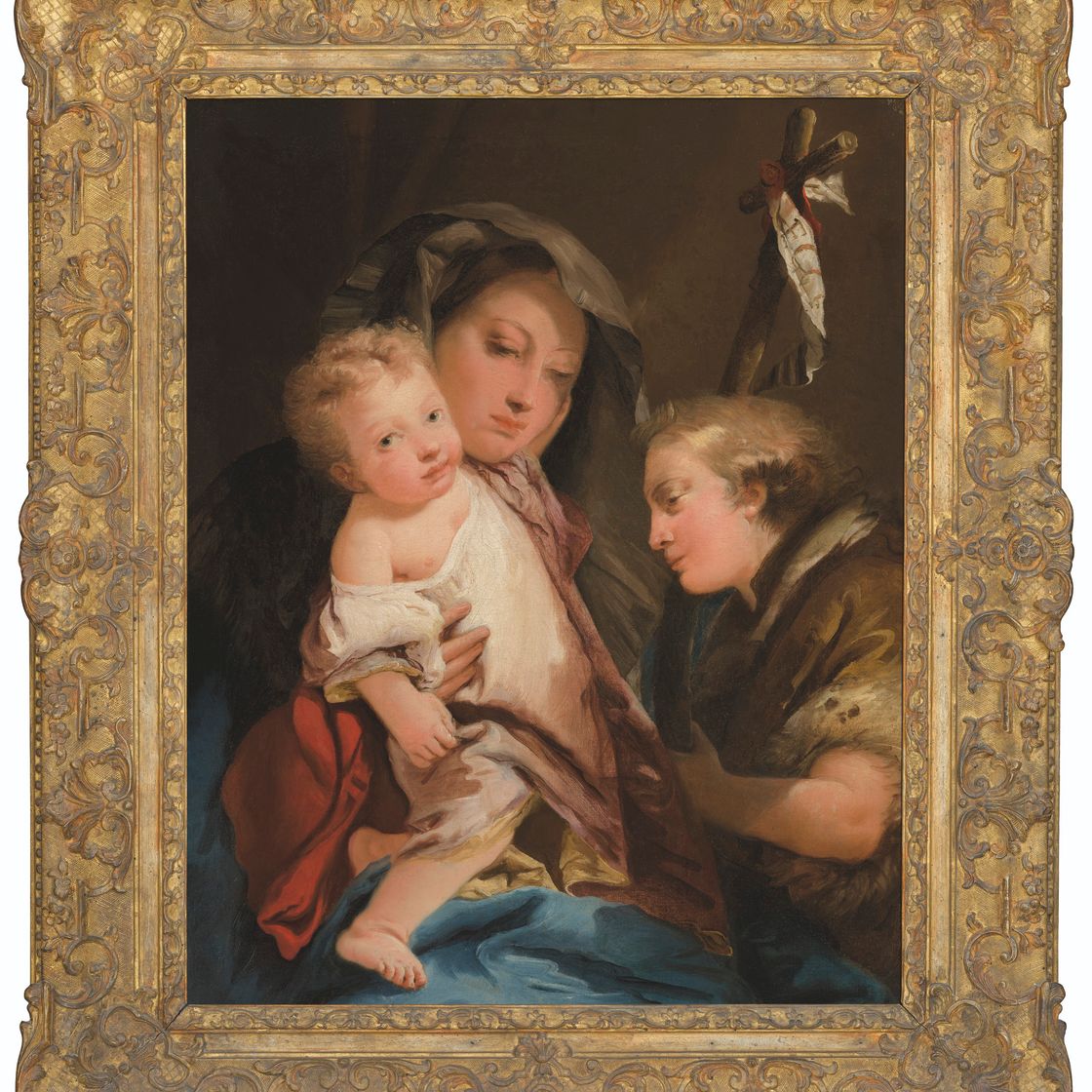 Giovanni Domenico Tiepolo — Мадонна с младенцем и святым Иоанном Крестителем, изображение 2
