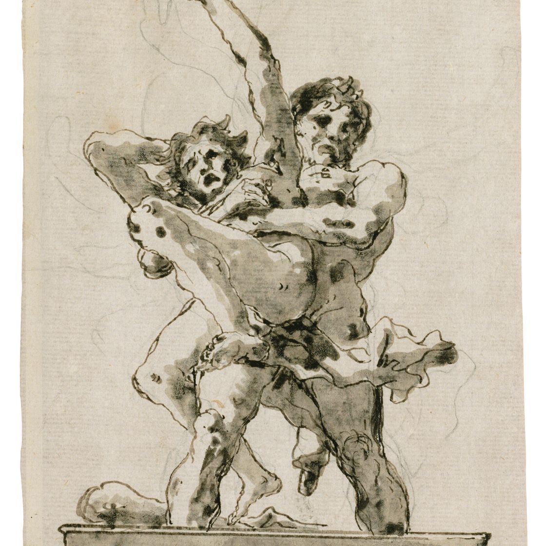 Giovanni Domenico Tiepolo — Геракл и Антей