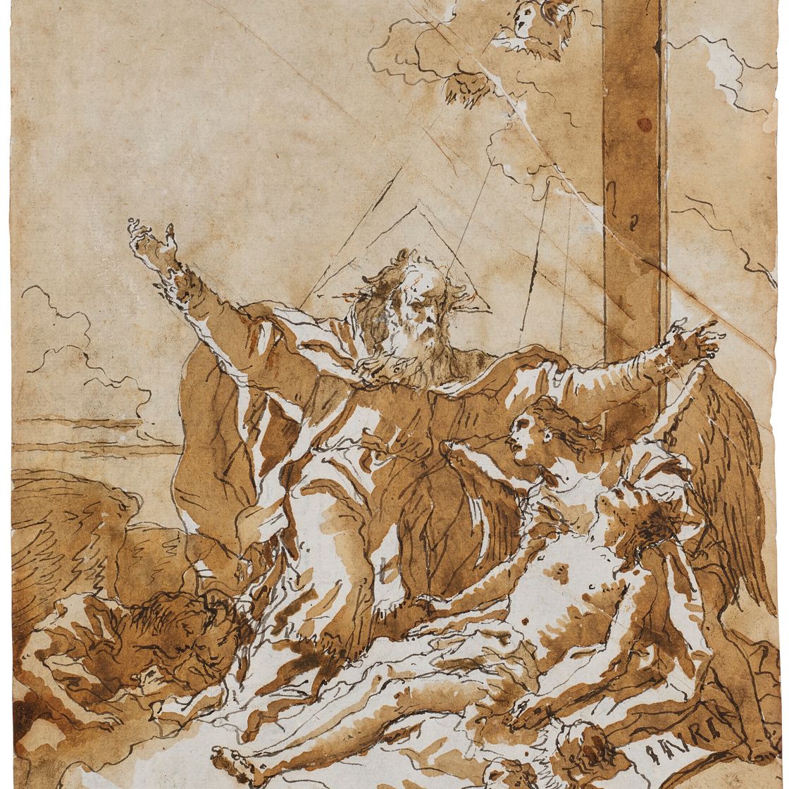 Giovanni Domenico Tiepolo — Христос вознесся на Небеса, изображение 1
