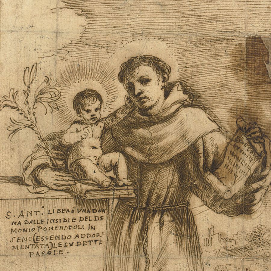 Giovanni Francesco Barbieri — Святой Антоний Падуанский с младенцем Христом