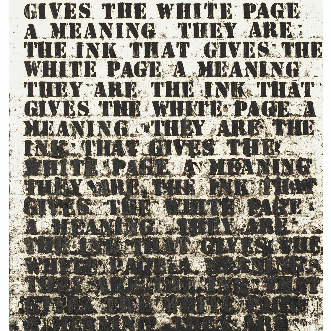 Glenn Ligon — Без названия (Это чернила...)