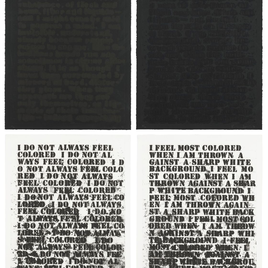 Glenn Ligon — Без названия (Четыре гравюры), изображение 1