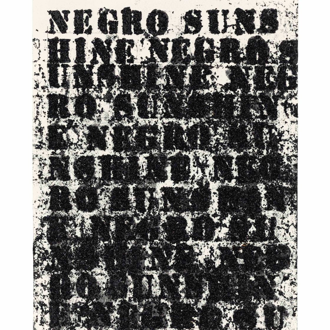 Glenn Ligon — Этюд для негритянского солнышка №95