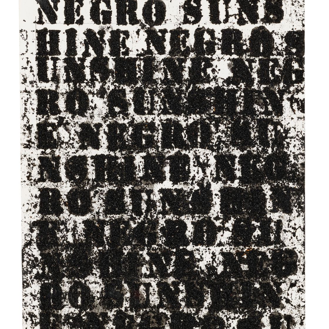 Glenn Ligon — Этюд для негритянского солнышка №95