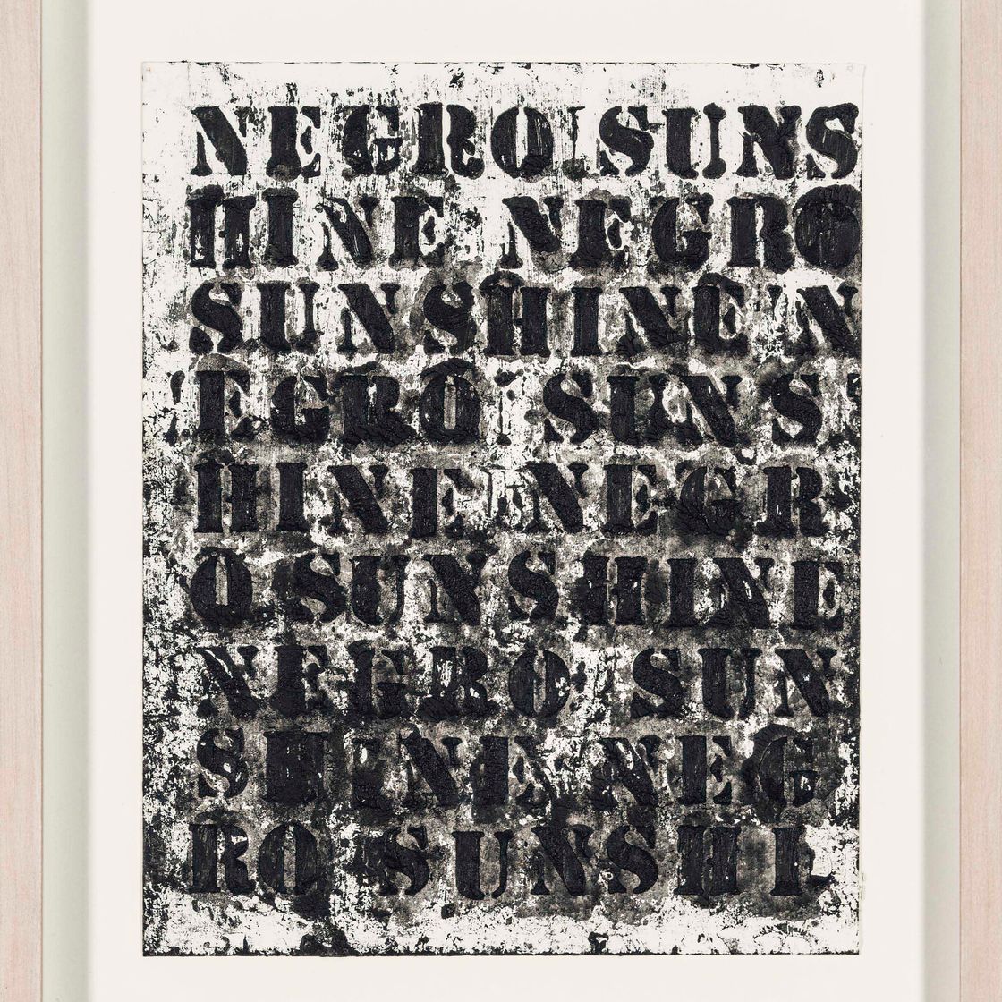Glenn Ligon — Этюд для Negro Sunshine II #15