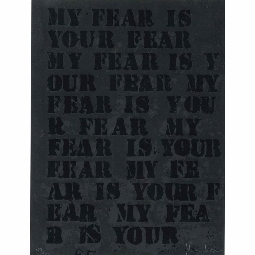 Glenn Ligon — Мой Страх - это Твой Страх.