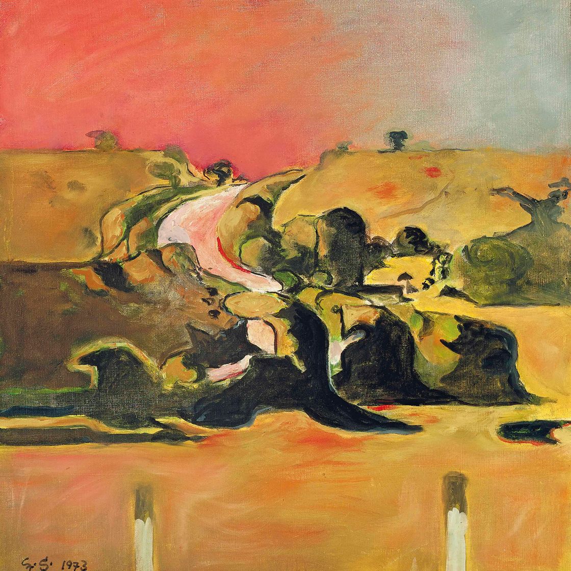 Graham Sutherland — Этюд: Уэльский пейзаж с дорогой
